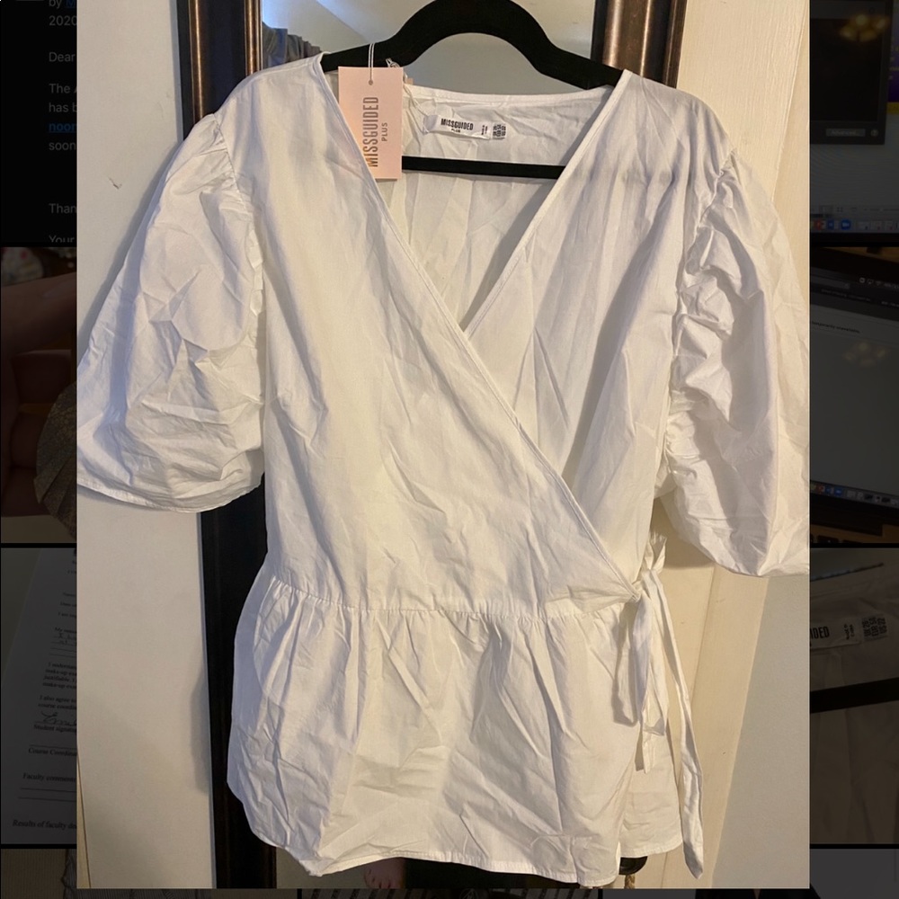 Plus Missguided Wrap Top